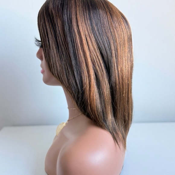 12” Human Hair Topper Clip In Hair Topper Crown Thinning Grey Coverage - Picture 4 of 8